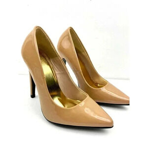 Cape Robbin Women's High Heel Dress Pumps Pointed Toe Beige Sz 6